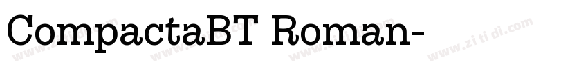 CompactaBT Roman字体转换